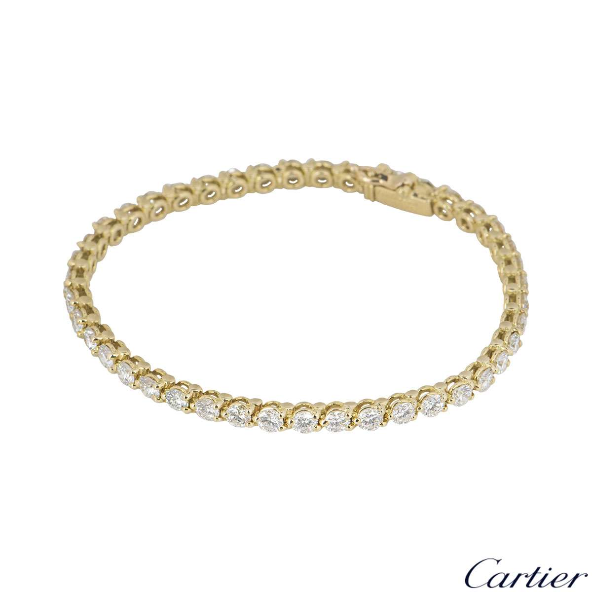 Cartier Yellow Gold Diamond Line Bracelet | Rich Diamonds